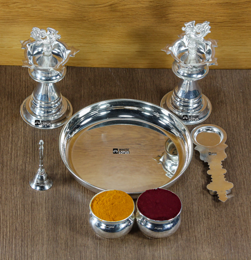 Plain Pooja Thali Set 2 – silverylotus.com